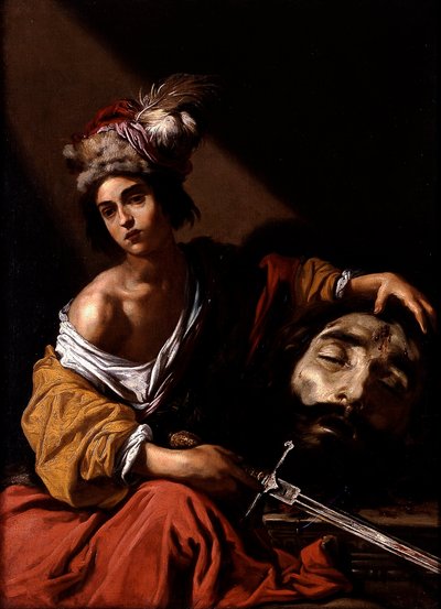 David mit dem Kopf von Goliath von Claude Vignon
