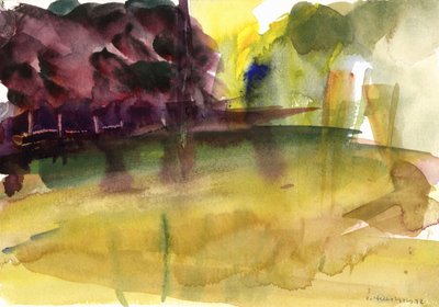 Park in der Normandie, 1992 von Claudia Hutchins Puechavy