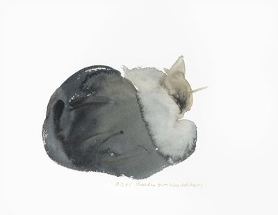 Schlafende Katze von Claudia Hutchins Puechavy