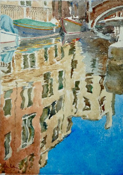 Winterreflexionen, Rio Dei F, 2020 von Clive Wilson