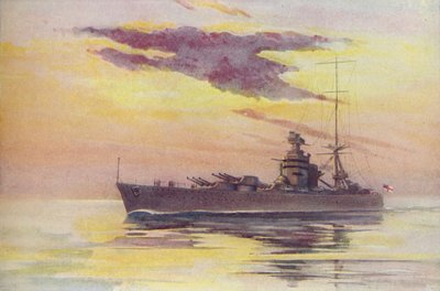 Ein modernes Schlachtschiff, 1910 von Constance N Baikie