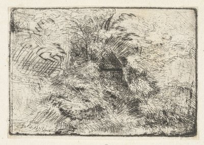 Waldlandschaft mit Hütte zwischen den Bäumen von Constantijn à Renesse (possibly)