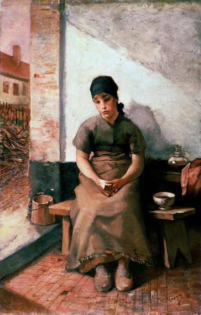 Frühstück der Dienstmagd, 1880er von Constantin Emile Meunier