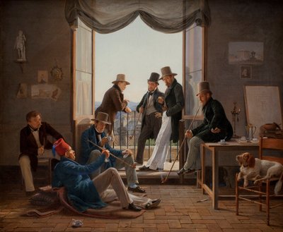 Eine Gruppe dänischer Künstler in Rom von Constantin Hansen