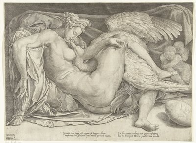 Leda und der Schwan von Cornelis Bos