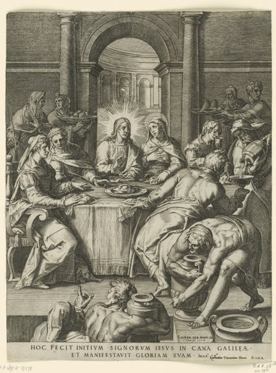Hochzeit zu Kana von Cornelis Cort