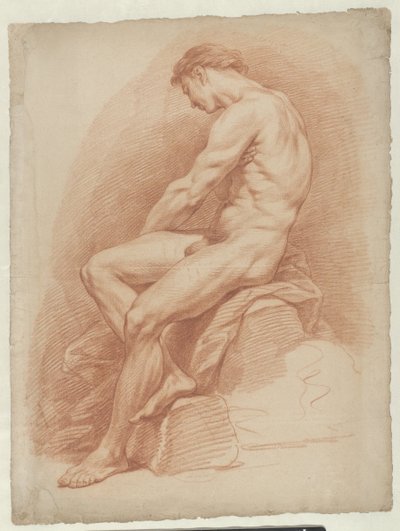 Sitzender männlicher Akt von Cornelis Joseph d