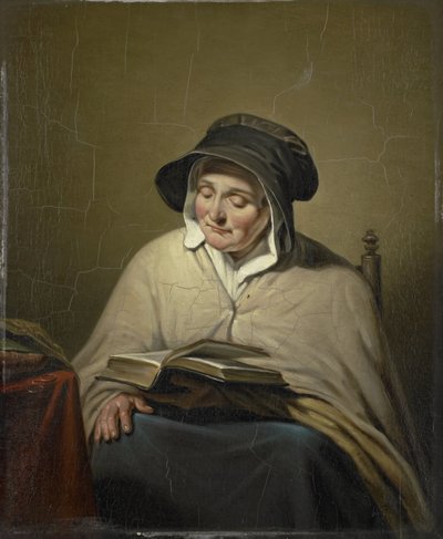 Alte Frau beim Lesen von Cornelis Kruseman