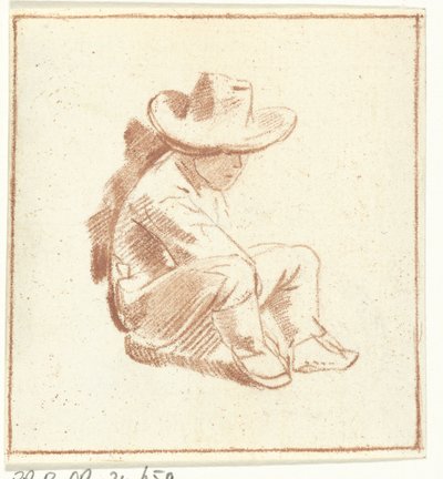 Sitzender Junge von Cornelis Ploos van Amstel