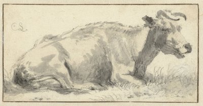 Liegende Kuh, nach rechts von Cornelis Saftleven