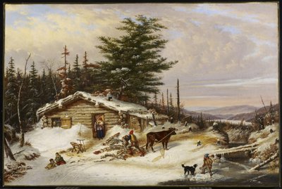 Blockhaus des Siedlers von Cornelius Krieghoff
