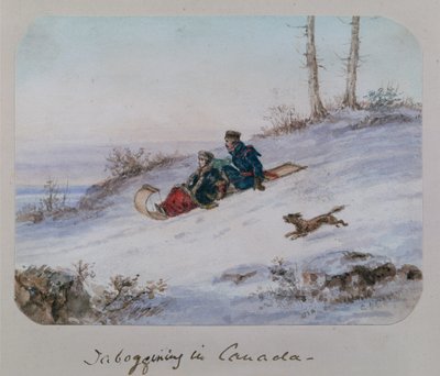 Schlittenfahren in Kanada von Cornelius Krieghoff