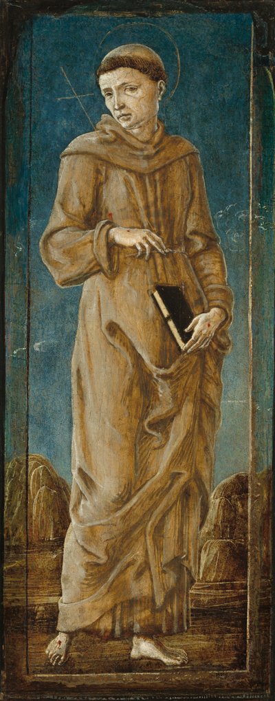Heiliger Franziskus (ganz linkes Panel) von Cosmè Tura