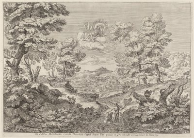Apollo und eine Nymphe führen einen Löwen von Crescenzio Onofri
