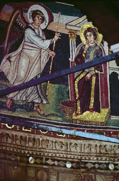 Die Verkündigung, ca. 540 (Mosaik) von Croatian School