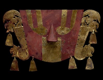 Bemalte Mumienmaske von Culture Chimu