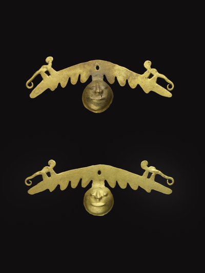 Paar Ohrschmuck, 600-1600 n. Chr. von Culture Nariño