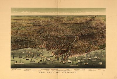 Die Stadt Chicago von Currier and Ives