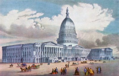 Washington, Kapitol der Vereinigten Staaten, 19. Jahrhundert von Currier and Ives