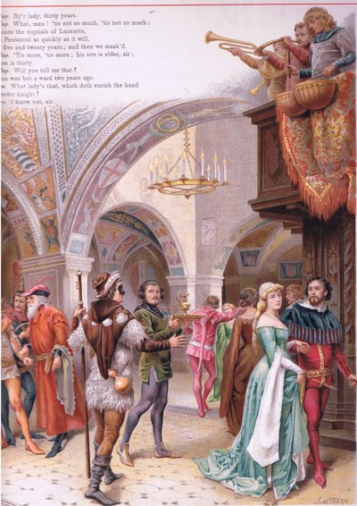 Meine Herren, willkommen, Illustration aus Romeo und Julia von Curtazzo Curtazzo