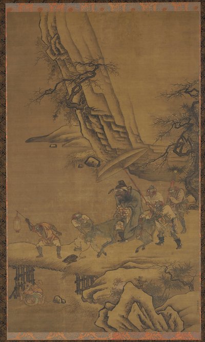 Zhong Kui und Dämonen überqueren eine Brücke von Dai Jin