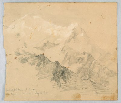 Skizze des Mont Blanc bei Sonnenaufgang von Daniel Huntington