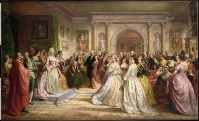 Der republikanische Hof (Lady Washingtons Empfang) 1861 von Daniel Huntington