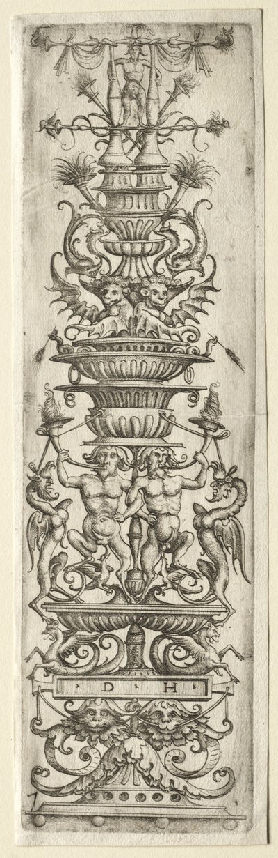 Ornamentband mit Kandelaber-Ornament von Daniel I Hopfer