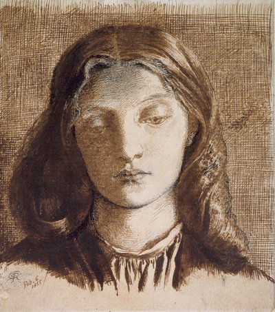 Elizabeth Siddal, 1855 von Dante Gabriel Rossetti