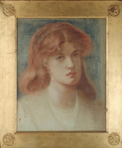 Kopf eines Mädchens von Dante Gabriel Charles Rossetti
