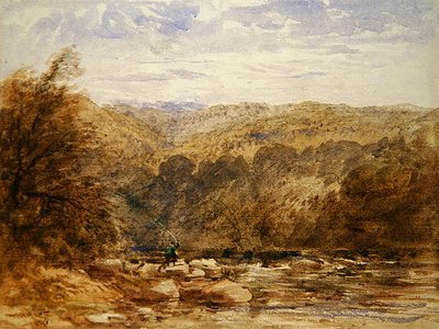 Ein Fluss in Derbyshire von David Cox