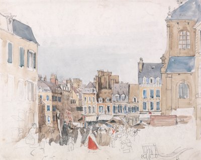 Ein französischer Marktplatz von David Cox