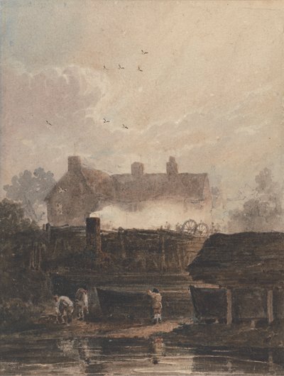 Bootsbau - Werft in Birmingham von David Cox