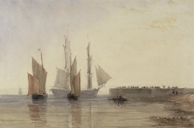 Eingang zum Hafen von Calais von David Cox