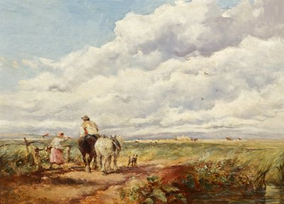 Landschaft mit Heuarbeitern von David Cox