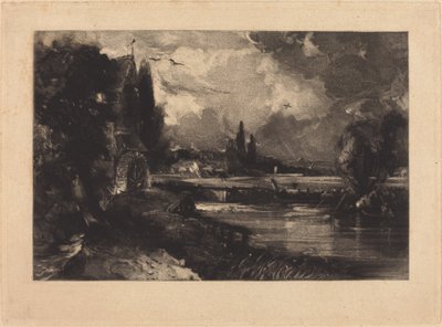 Mühle bei Colchester von David Lucas after John Constable