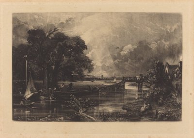 Fluss Stour von David Lucas after John Constable