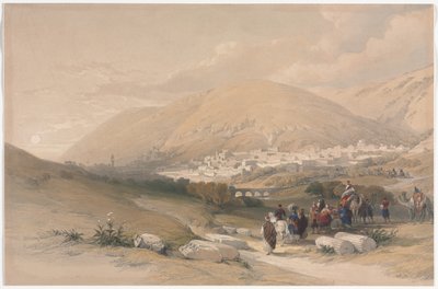 Nablus Antikes Sichem, 1839 von David Roberts