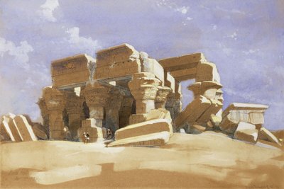 Tempel von Kom Ombo, Oberägypten, 1838 von David Roberts