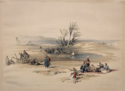 Brunnen des Moses, Wüste Tyh, 1839 von David Roberts