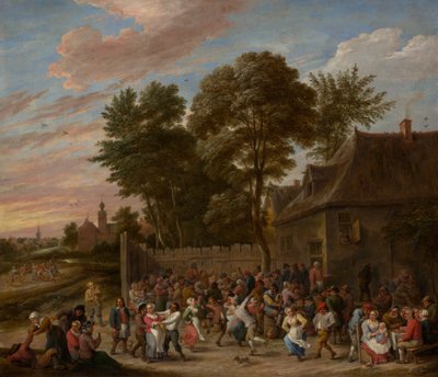Bauern tanzen und feiern von David Teniers II