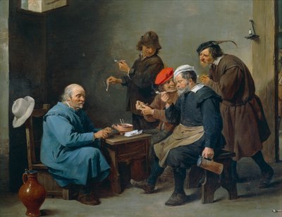 Mann mit weißem Hut von David Teniers the Younger