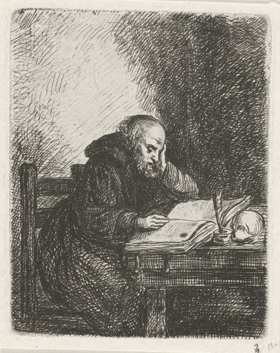 Lesender Mönch von David van der Kellen