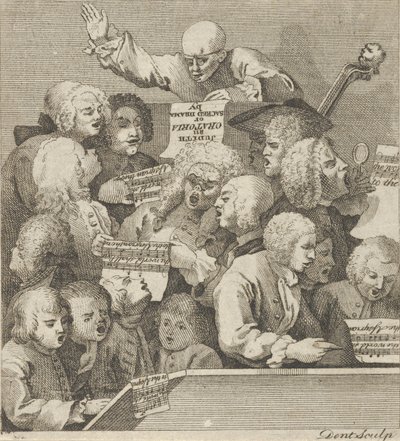 Ein Chor von Sängern, ca. 1800 von Dent