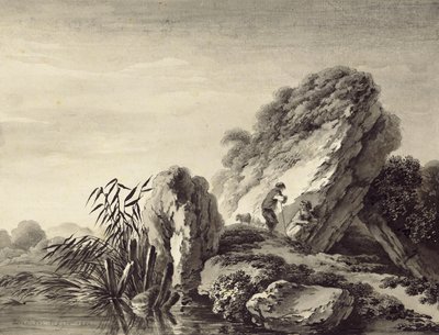 Hirtenszene in südlicher Landschaft von Deodatus de Roger