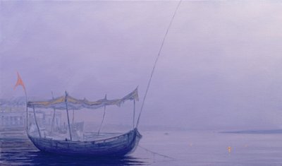Gebetskerzen am Ganges von Derek Hare