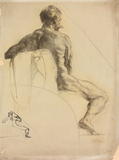 Studie einer männlichen Figur von Derwent Lees