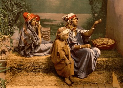 Beduinenbettler und Kinder, Tunis, Tunesien von Detroit Photographic Co.