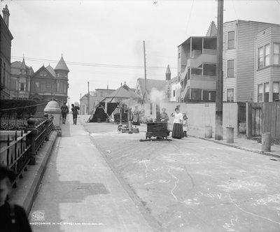 Kochen auf einer Straße in San Francisco von Detroit Publishing Co.