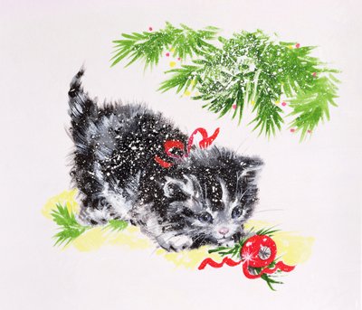 Weihnachtskätzchen von Diane Matthes
